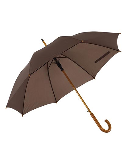 Automatischer Holzstockschirm Tango in Dark Brown, Größe Ø approx. 103 cm