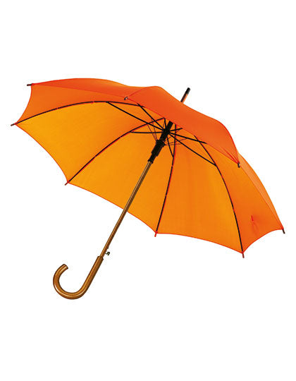 Automatischer Holzstockschirm Tango in Orange, Größe Ø approx. 103 cm