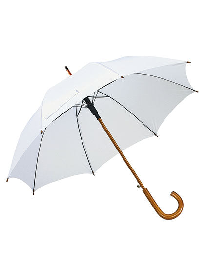 Automatischer Holzstockschirm Tango in White, Größe Ø approx. 103 cm
