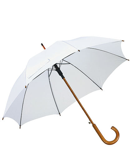 Automatischer Holzstockschirm Boogie in White, Größe Ø approx. 103 cm