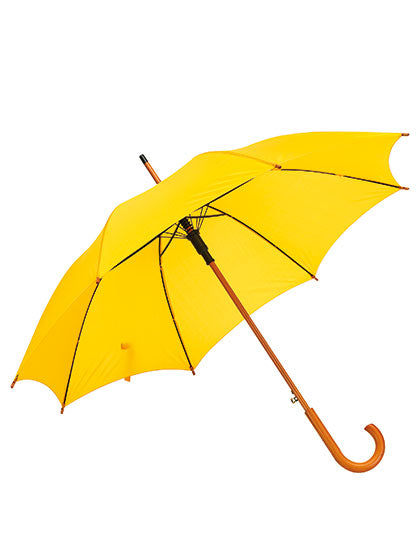 Automatischer Holzstockschirm Boogie in Yellow, Größe Ø approx. 103 cm