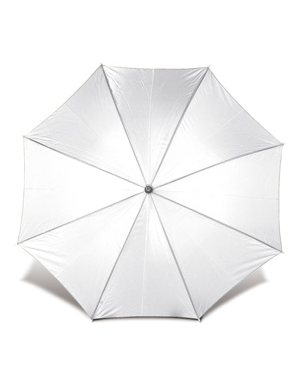 Automatik-Holzstockschirm Cork in White, Größe Ø ca. 103 cm