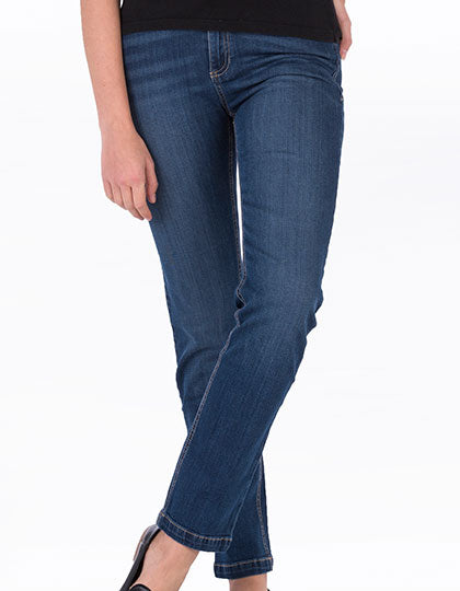 Katy Straight Jeans in Dark Blue Wash, Größe 18(46)/32