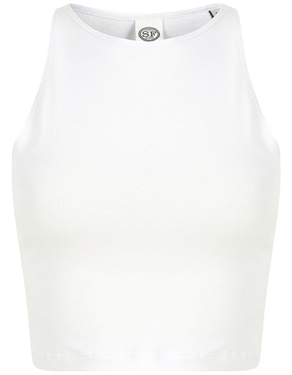 Women´s Cropped Top in White, Größe XL