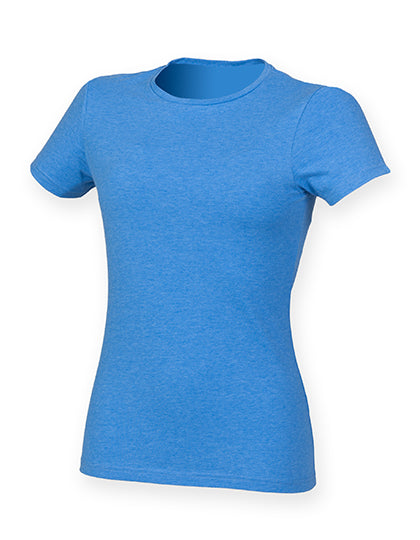 Women´s Feel Good Stretch T in Heather Blue, Größe XXL