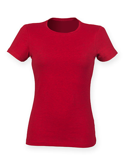 Women´s Feel Good Stretch T in Heather Red, Größe XXL