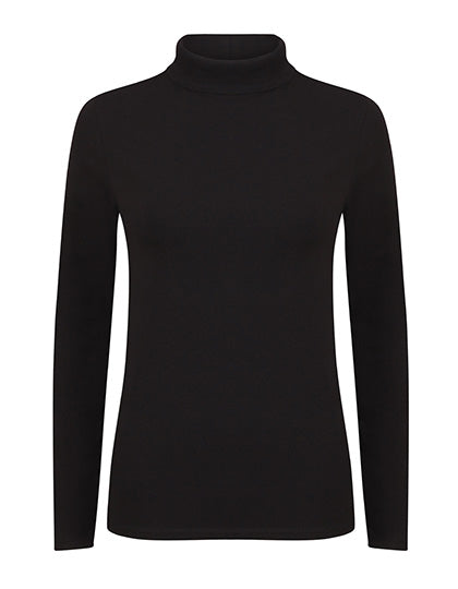 Women´s Feel Good Stretch Roll Neck Top in Black, Größe XXL