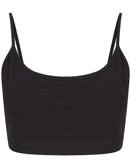 Women´s Sustainable Fashion Cropped Cami Top in Black, Größe XXL