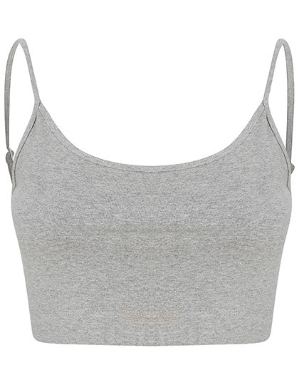 Women´s Sustainable Fashion Cropped Cami Top in Heather Grey, Größe XXL