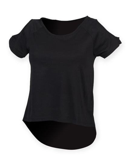 Women´s Drop Tail T in Black, Größe XXL