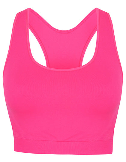 Women´s Work Out Cropped Top in Neon Pink, Größe L