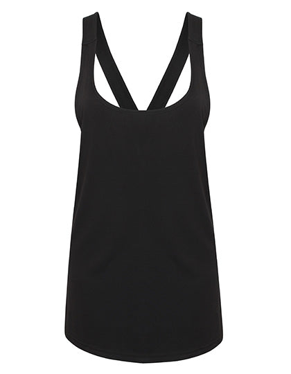 Women´s Fashion Workout Vest in Black, Größe XXL