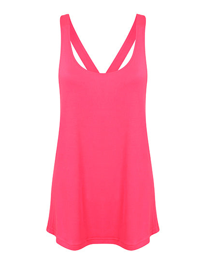 Women´s Fashion Workout Vest in Neon Pink, Größe XXL