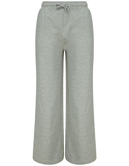 Women´s Sustainable Fashion Wide Leg Joggers in Heather Grey, Größe XXL