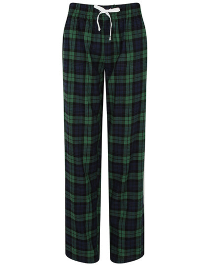 Women´s Tartan Lounge Pants in Navy-Green Check, Größe XL