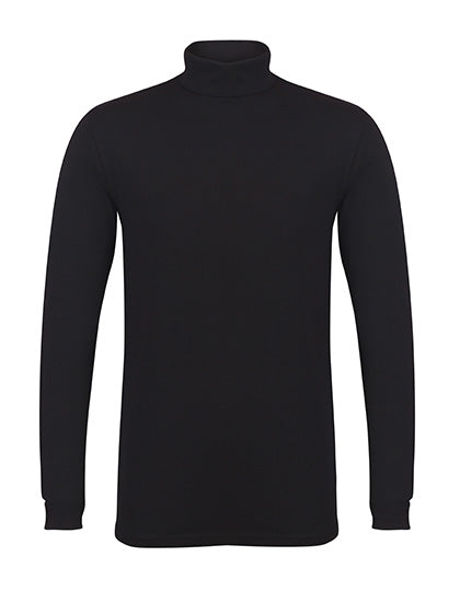 Men´s Feel Good Stretch Roll Neck Top in Black, Größe XXL