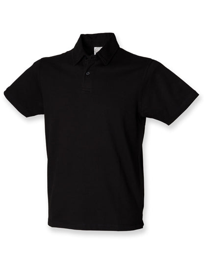 Men´s Short Sleeved Stretch Polo in Black, Größe XXL