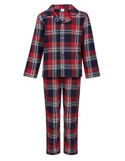 Kids´ Tartan Lounge Set in Red-Navy Check, Größe 3-4 years