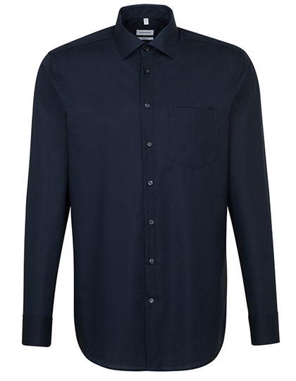 Men´s Shirt Regular Fit Long Sleeve in Dark Blue, Größe 48