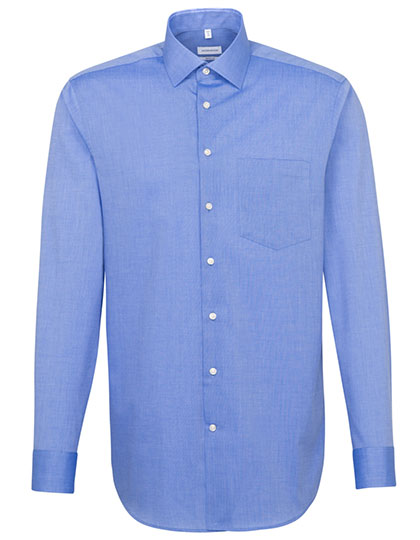 Men´s Shirt Regular Fit Long Sleeve in Mid Blue, Größe 48