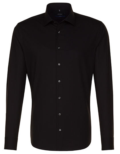 Men´s Shirt Shaped Fit Long Sleeve in Black, Größe 46
