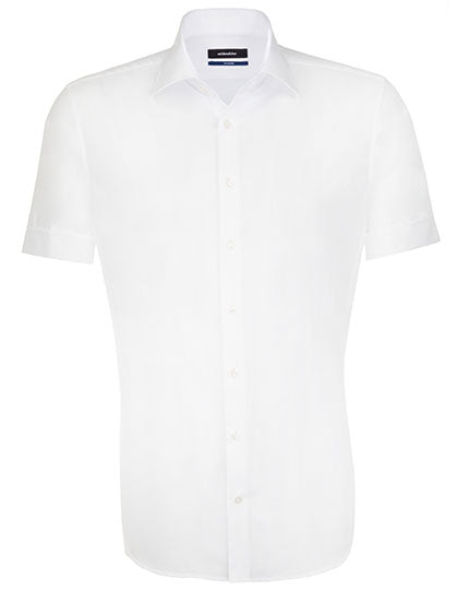 Men´s Shirt Shaped Fit Short Sleeve in White, Größe 46