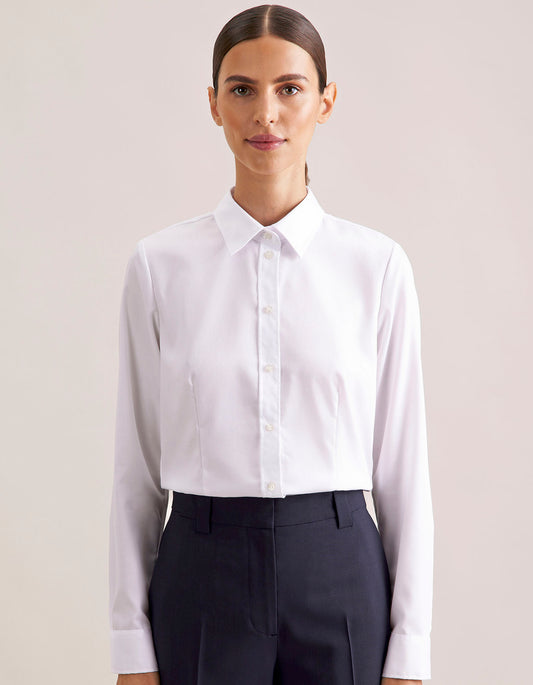 Women´s Blouse Regular Fit Fine Twill Longsleeve
