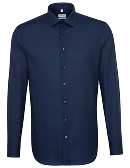 Men´s Shirt Slim Fit Long Sleeve in Dark Blue, Größe 45