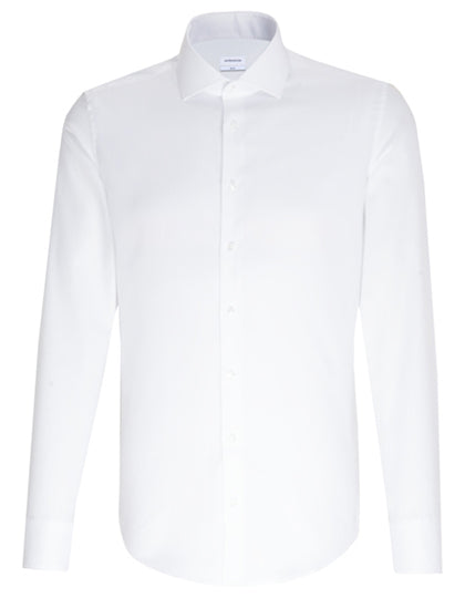 Men´s Shirt Slim Fit Oxford Longsleeve in White, Größe 45
