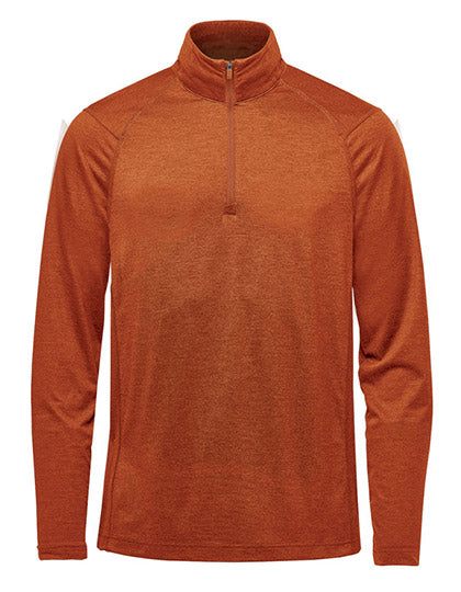 Men's Milano 1/4 Zip Pullover in Rust Heather, Größe 3XL