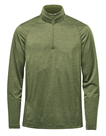 Men's Milano 1/4 Zip Pullover in Sage Green Heather, Größe 3XL