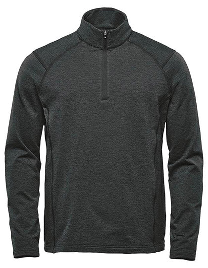 Men's Treeline Performance 1/4 Zip Pullover in Black Heather, Größe 5XL