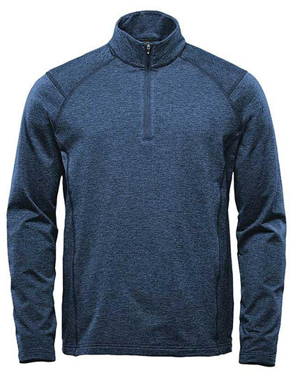 Men's Treeline Performance 1/4 Zip Pullover in Dark Navy Heather, Größe 3XL