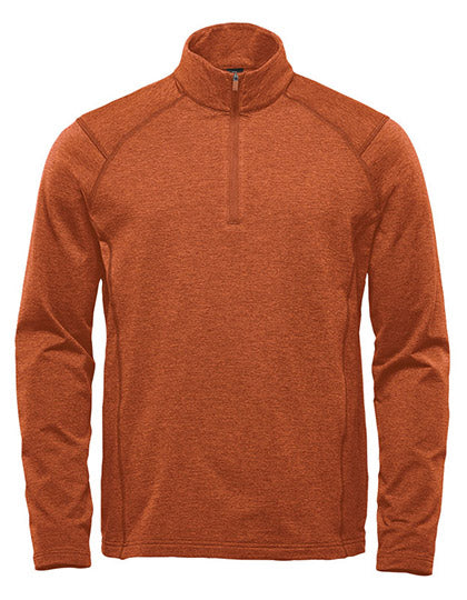 Men's Treeline Performance 1/4 Zip Pullover in Rust Heather, Größe 3XL