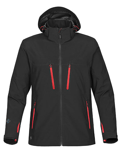 Men´s Patrol Softshell Jacket in Black/Bright Red, Größe 3XL