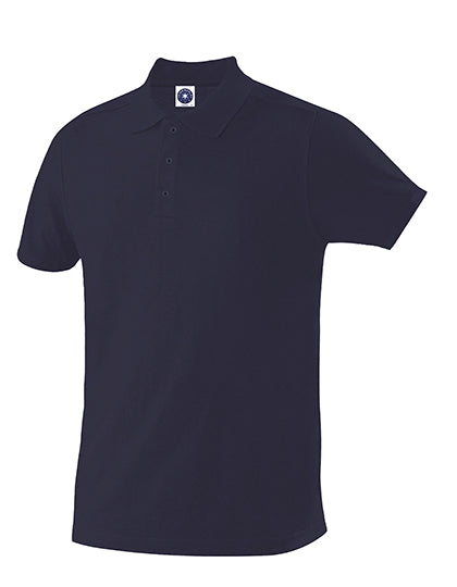 Men´s Organic Cotton Piqué Polo in Deep Navy, Größe XXL