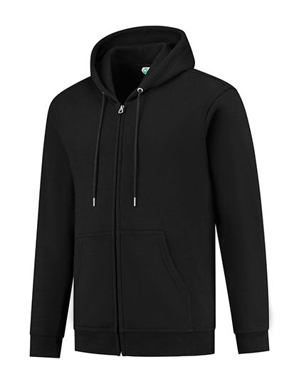 Unisex Full Zip Hooded Jacket in Deep Black, Größe 3XL