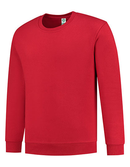 Unisex Crew Neck Sweat in Bright Red, Größe XXL