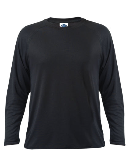 Sport T-Shirt Long Sleeve in Black, Größe XXL