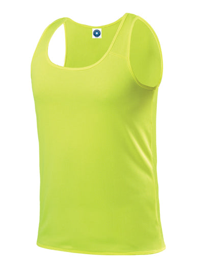 Men´s Running Vest in Fluorescent Yellow, Größe XL