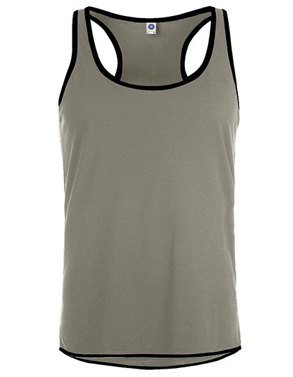 Men´s Contrast Sports Vest in Sports Grey (Melange), Größe XXL