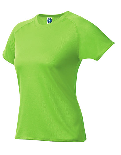 Ladies´ Sport T-Shirt in Fluorescent Green, Größe XS