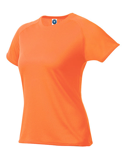 Ladies´ Sport T-Shirt in Fluorescent Orange, Größe XS
