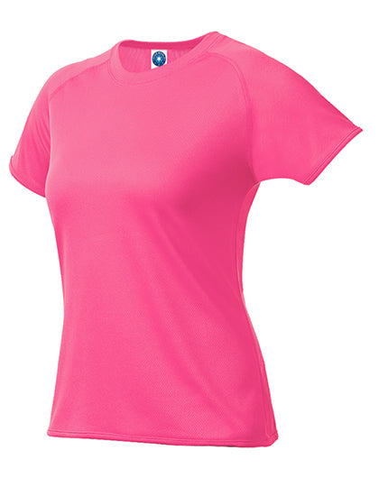 Ladies´ Sport T-Shirt in Fluorescent Pink, Größe XS