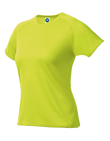 Ladies´ Sport T-Shirt in Fluorescent Yellow, Größe XS
