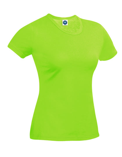 Ladies´ Performance T-Shirt in Fluorescent Green, Größe XL