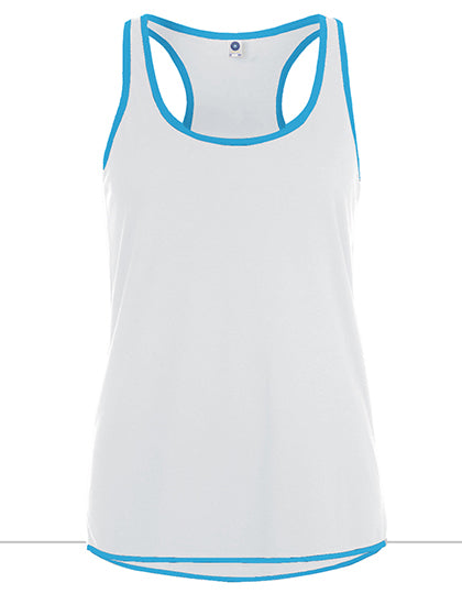 Ladies´ Contrast Sports Vest in White, Größe XL