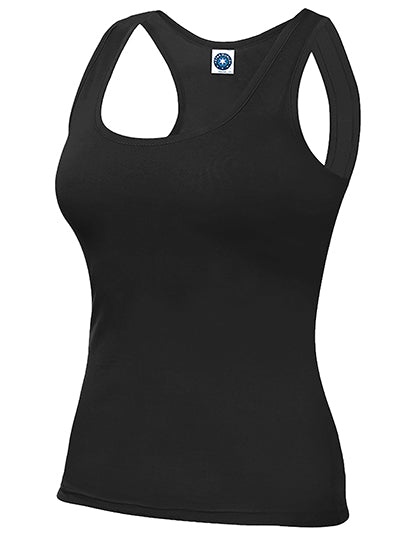 Racer Back Vest in Deep Black, Größe XL