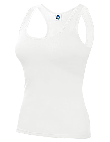 Racer Back Vest in White, Größe XL