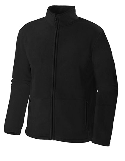 Men´s Full Zip Fleece Jacket in Black, Größe XXL